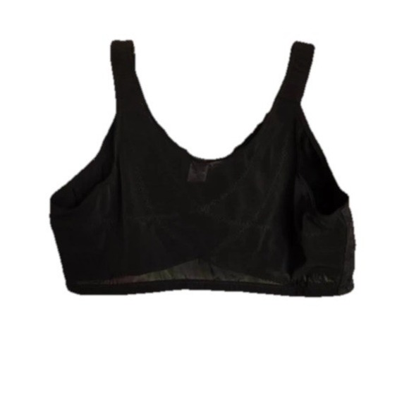 NEW Comfort Choice Posture Support Bra Black Lace Front Closure 46D 27-1105-9 - Picture 2 of 10